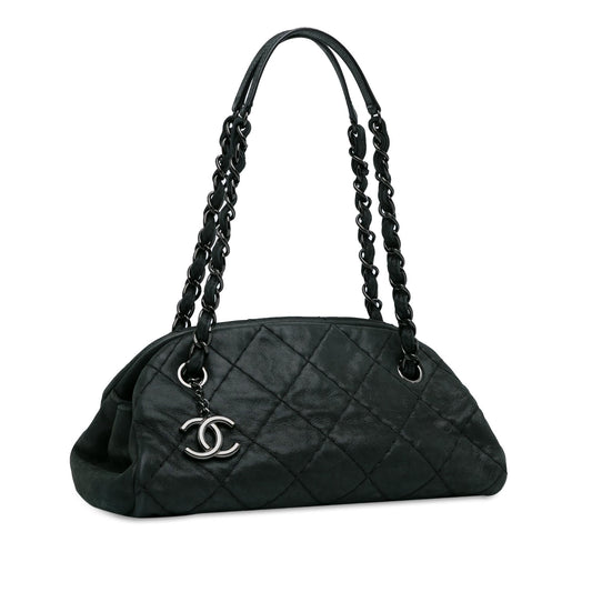 Chanel Mini Calfskin Just Mademoiselle Bowling Bag (SHG-o7RT81)