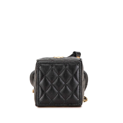 Chanel Mini Calfskin Square Drawstring Bucket Bag (SHG-wJSkso)