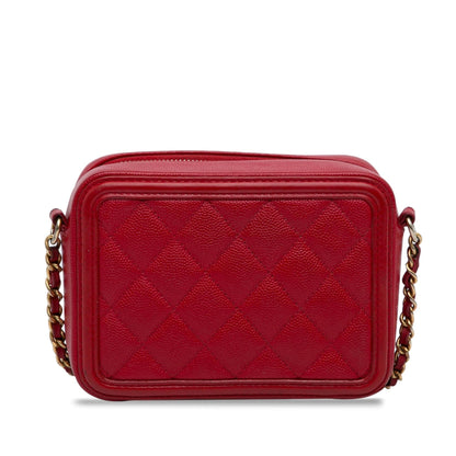Chanel Mini Caviar CC Filigree Vanity Case