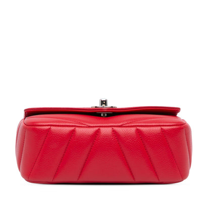 Chanel Mini Caviar Chevron Data Center Envelope Flap Bag