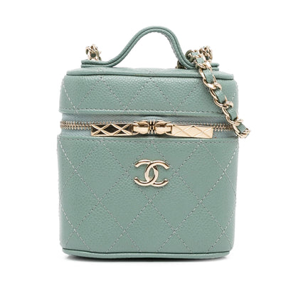 Chanel Mini Caviar Handle with Care Vanity Case