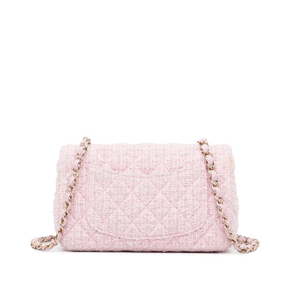 Chanel Mini Classic Rectangular Tweed Flap (SHG-lbDBOI)
