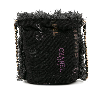 Chanel Mini Denim Mood Bucket with Chain