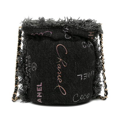 Chanel Mini Denim Mood Bucket with Chain (SHG-1oNNTU)