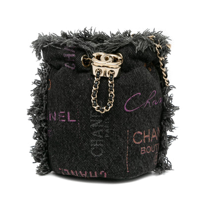 Chanel Mini Denim Mood Bucket with Chain (SHG-1oNNTU)