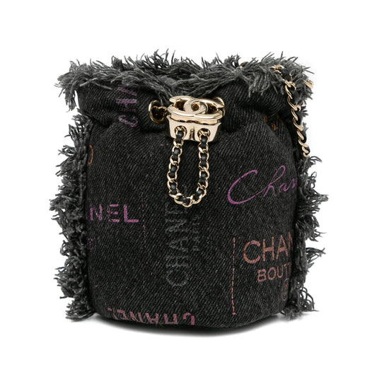 Chanel Mini Denim Mood Bucket with Chain (SHG-1oNNTU)