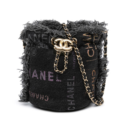 Chanel Mini Denim Mood Bucket with Chain