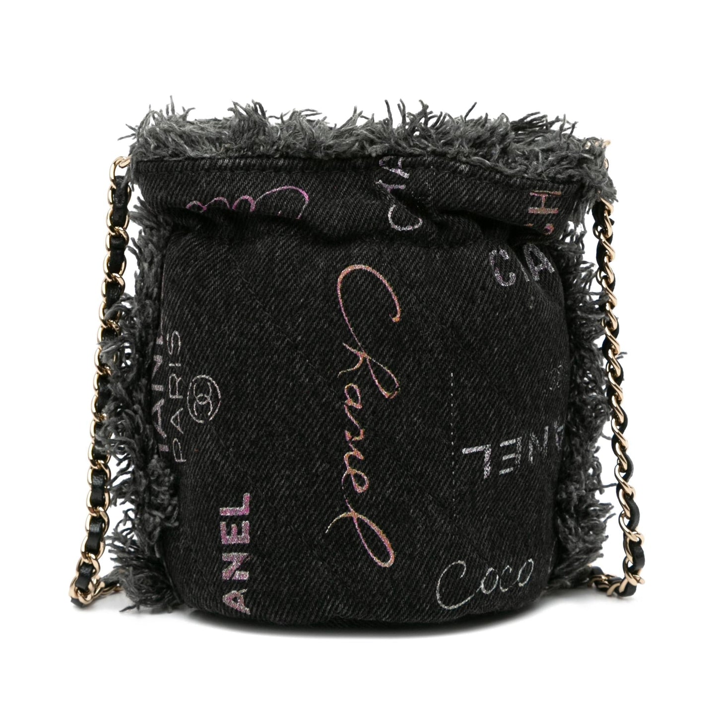 Chanel Mini Denim Mood Bucket with Chain