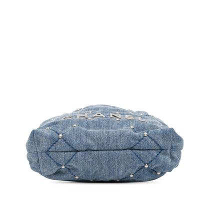 Chanel Mini Denim Studded 22 Handbag