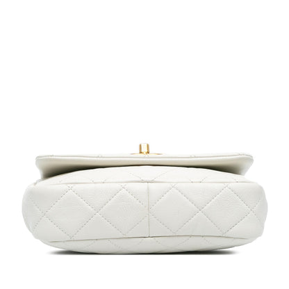 Chanel Mini Glazed Calfskin Pearl Side Flap