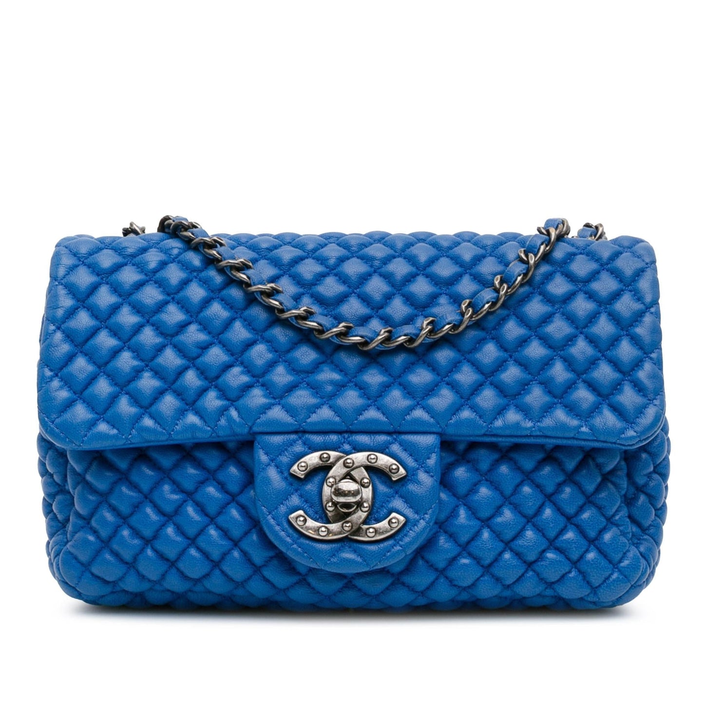 Chanel Mini Microquilted Lambskin Studded CC Flap (SHG-79zs0k)