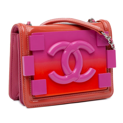 Chanel Mini Ombre Plexiglass and Patent Boy Brick Flap (SHG-ekVGPs)