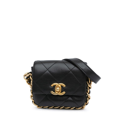 Chanel Mini Quilted Calfskin Framing Chain Flap