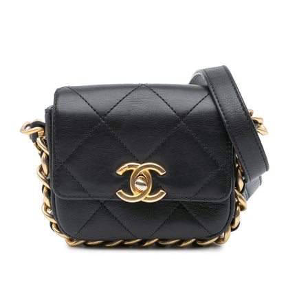 Chanel Mini Quilted Calfskin Framing Chain Flap