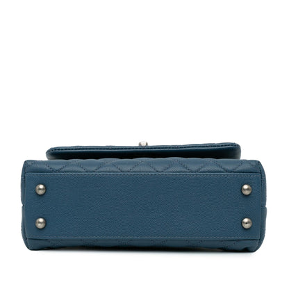 Chanel Mini Quilted Caviar Coco Top Handle Bag (SHG-0p2bzJ)