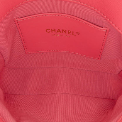 Chanel Mini Quilted Lambskin Acrylic Coco Love Flap