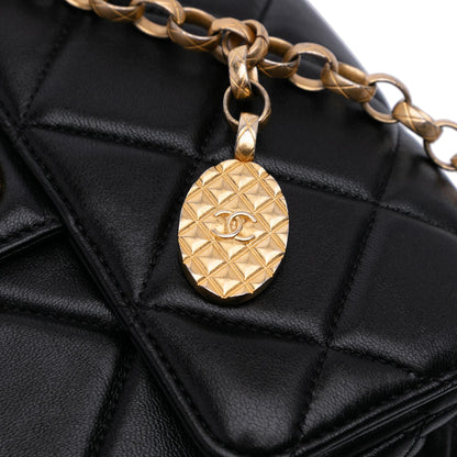 Chanel Mini Quilted Lambskin Bijoux Logo Chain Square Flap