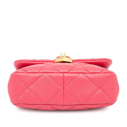 Chanel Mini Quilted Lambskin Plexiglass Coco Love Flap (SHG-jg1Sc6)