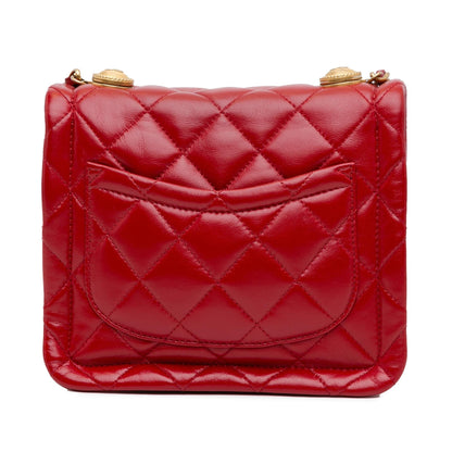 Chanel Mini Quilted Lambskin Soft Square Flap (SHG-mDuPZD)