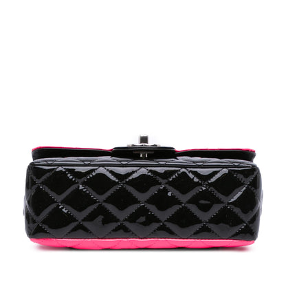 Chanel Mini Rectangular Classic Bicolor Patent Single Flap