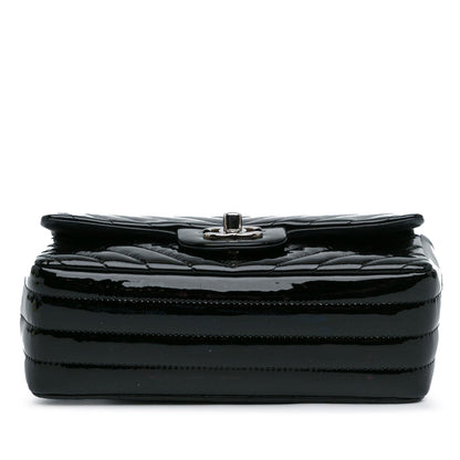 Chanel Mini Rectangular Classic Chevron Patent Single Flap (SHG-3MlT53)