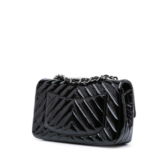 Chanel Mini Rectangular Classic Chevron Patent Single Flap