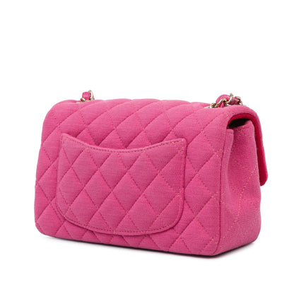 Chanel Mini Rectangular Classic Jersey Single Flap (SHG-WDZmmq)