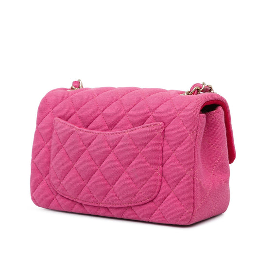 Chanel Mini Rectangular Classic Jersey Single Flap (SHG-WDZmmq)
