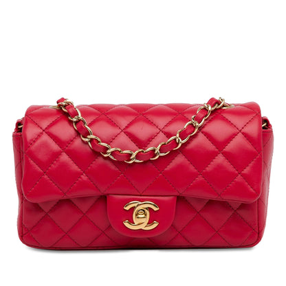 Chanel Mini Rectangular Classic Lambskin Single Flap (SHG-NLXfA6)