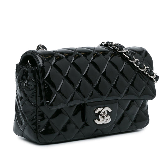 Chanel Mini Rectangular Classic Patent Single Flap (SHG-H2RONy)