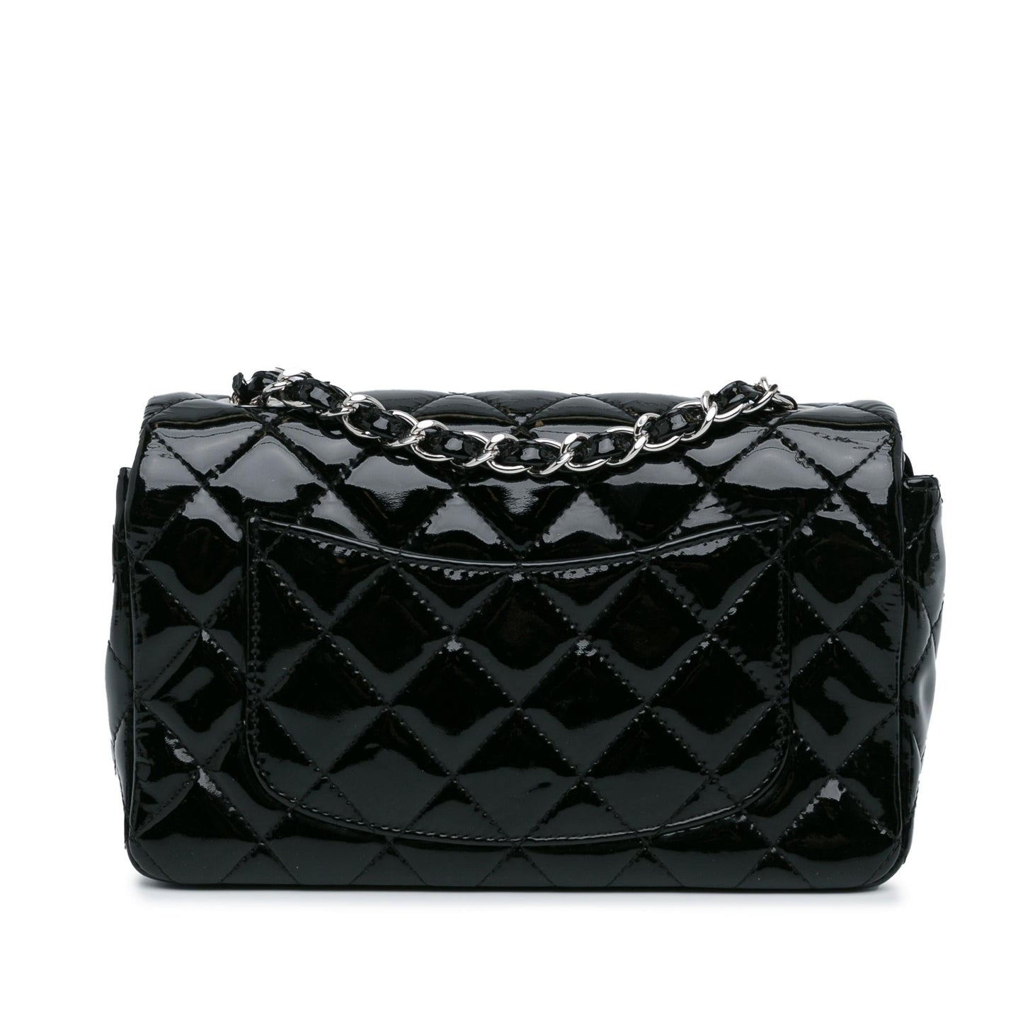 Chanel Mini Rectangular Classic Patent Single Flap (SHG-0ku6lp)