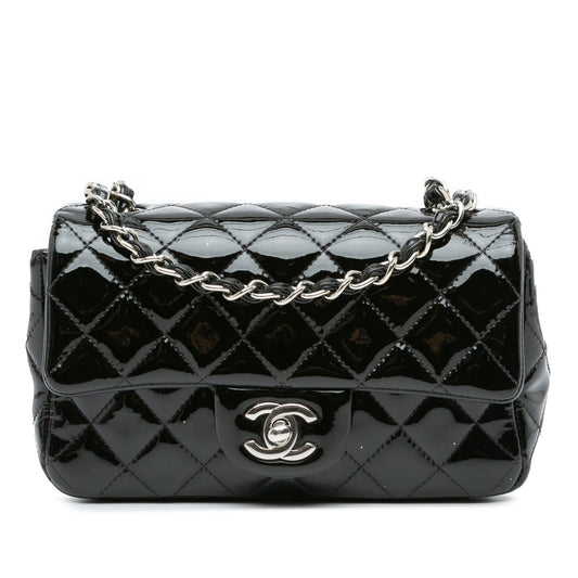 Chanel Mini Rectangular Classic Patent Single Flap (SHG-zYcSdt)