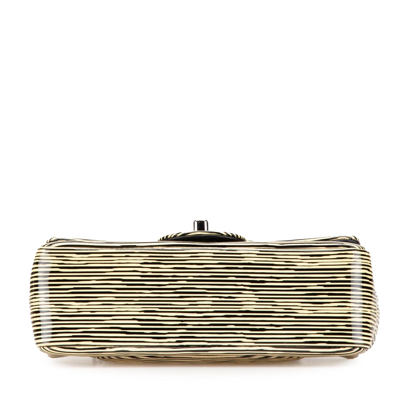Chanel Mini Rectangular Classic Patent Striped Single Flap