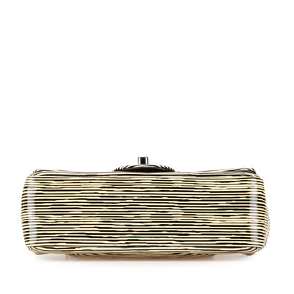 Chanel Mini Rectangular Classic Patent Striped Single Flap