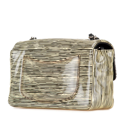 Chanel Mini Rectangular Classic Patent Striped Single Flap