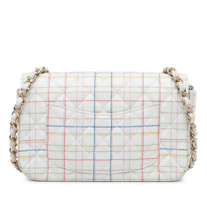 Chanel Mini Rectangular Classic Printed Calfskin Single Flap (SHG-7Swy1g)