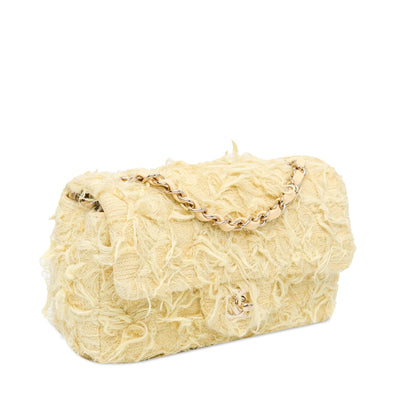 Chanel Mini Rectangular Classic Tweed Fringed Single Flap