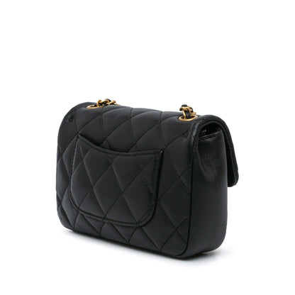 Chanel Mini Rectangular Quilted Lambskin Heart Charms Flap