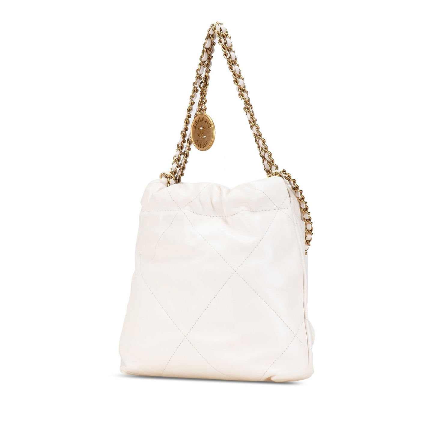 Chanel Mini Shiny Calfskin 22 Hobo (SHG-sj5j49)