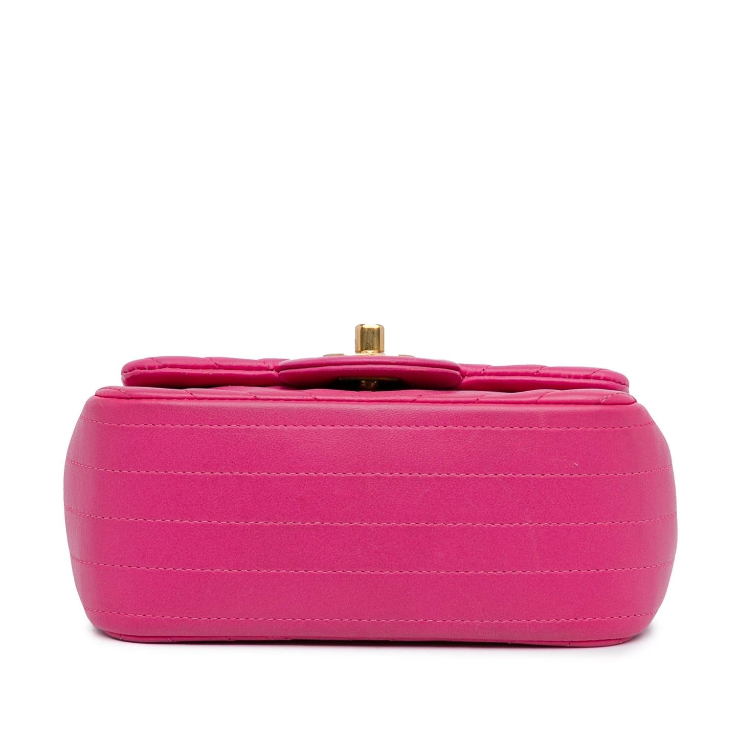 Chanel Mini Square Classic Chevron Lambskin Flap (SHG-sknHKI)