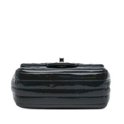 Chanel Mini Square Classic Chevron Patent Flap