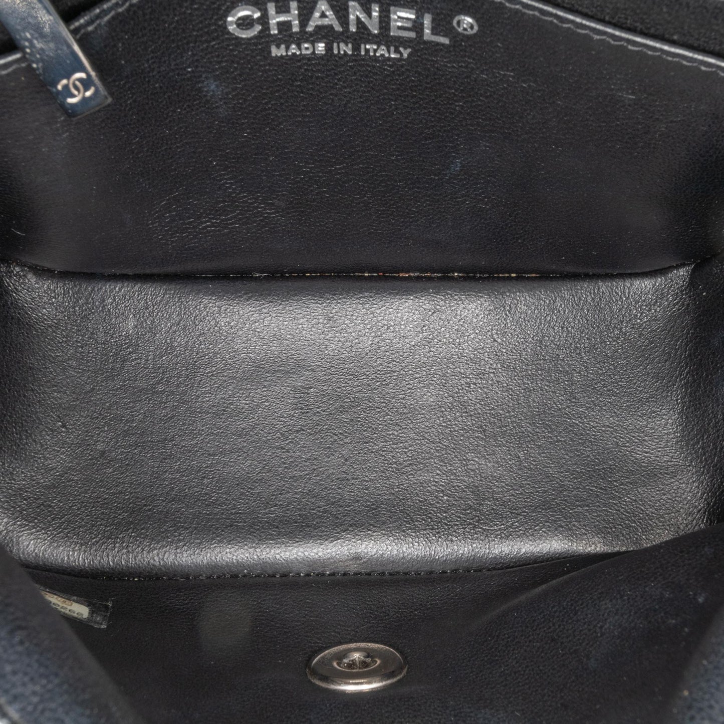 Chanel Mini Square Classic Chevron Patent Flap