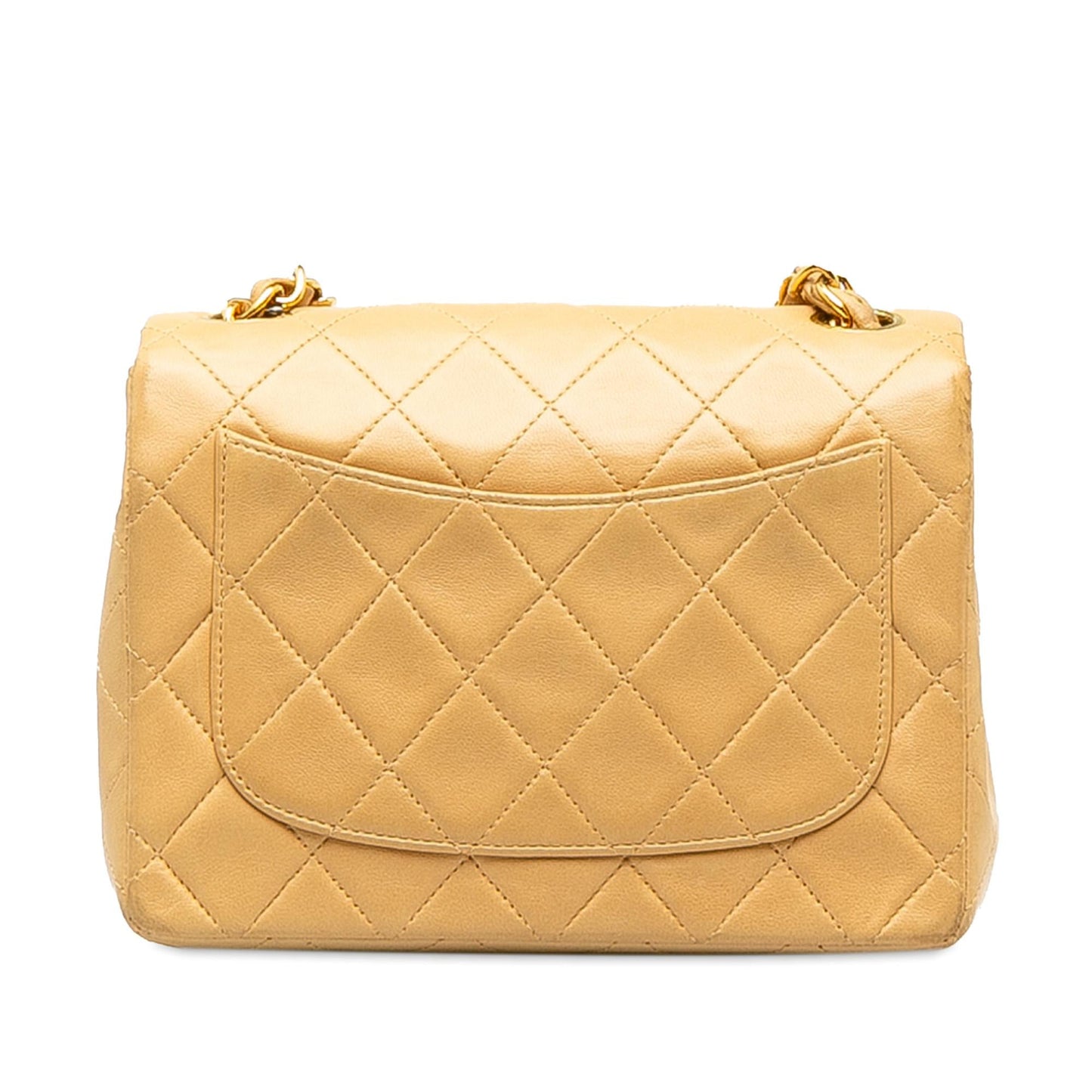 Chanel Mini Square Classic Lambskin Single Flap (SHG-E8DBvA)