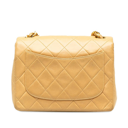 Chanel Mini Square Classic Lambskin Single Flap (SHG-E8DBvA)