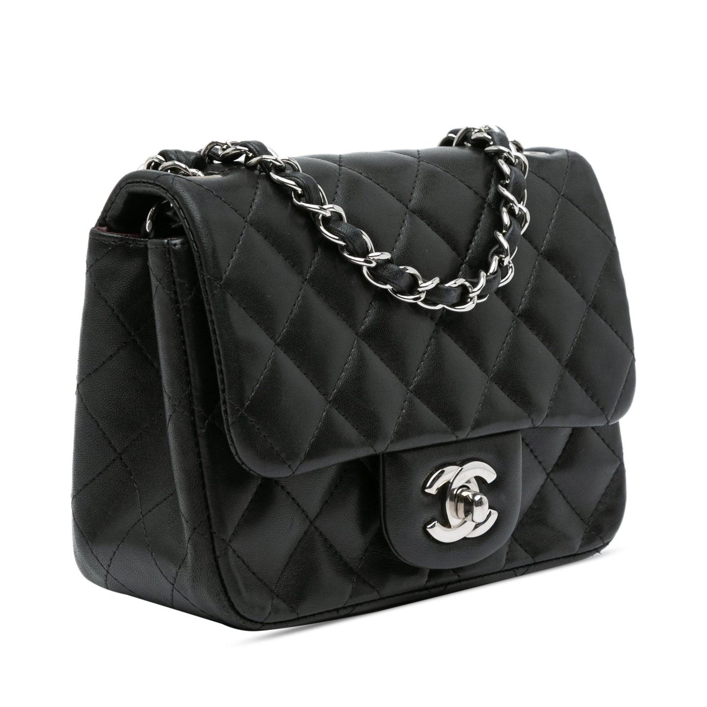 Chanel Mini Square Classic Lambskin Single Flap (SHG-dYzu0j)