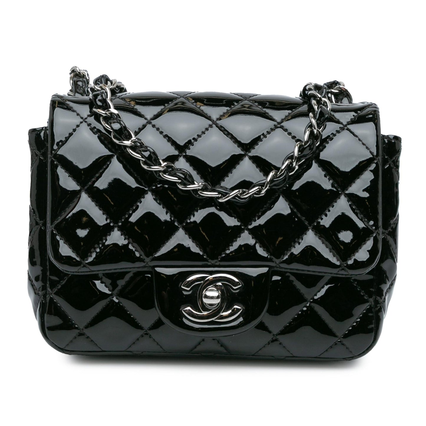 Chanel Mini Square Classic Patent Single Flap