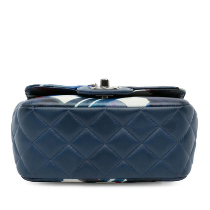 Chanel Mini Square Classic Printed Lambskin Airlines Flap (SHG-R7zeor)