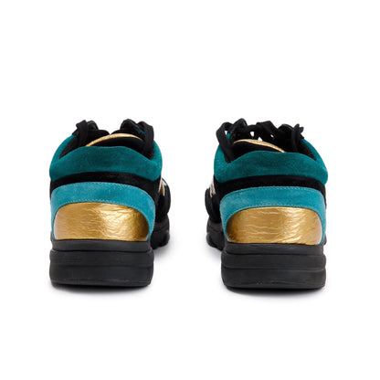 Chanel Multicolor Suede, Calfskin & Fabric CC Logo Low-Top Sneakers, Size 37