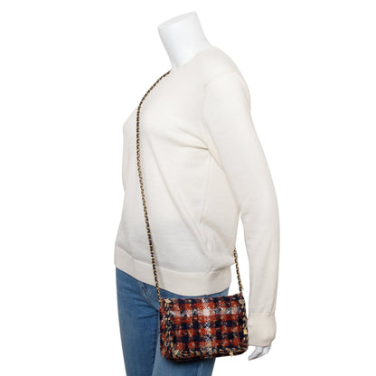 Chanel Multicolor Tweed Charms Wallet On Chain