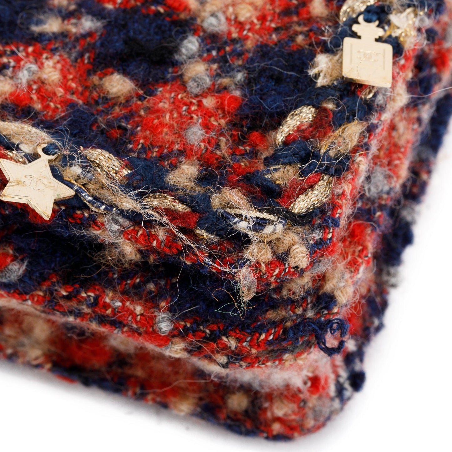 Chanel Multicolor Tweed Charms Wallet On Chain